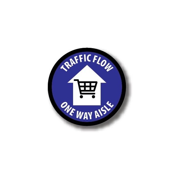 Ergomat 30in CIRCLE SIGNS Traffic Flow One Way Aisle DSV-SIGN 900 #3956 -UEN - main